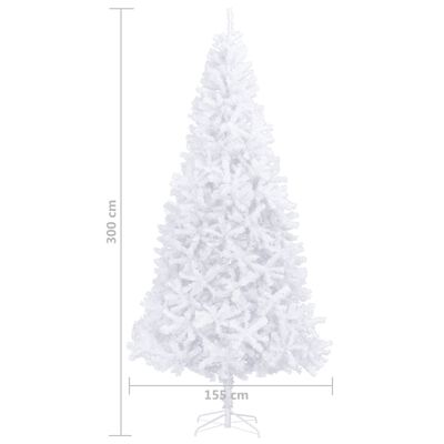 vidaXL Artificial Pre-lit Christmas Tree with Ball Set LEDs 118.1" White