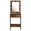 vidaXL Dressing Table Smoked oak 50 x 41 x 135 cm Engineered wood