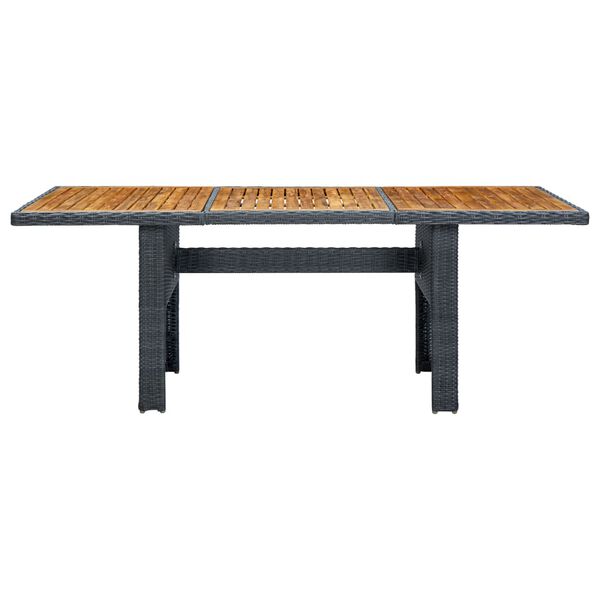 vidaXL Garden Table Dark grey and brown