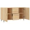 vidaXL Sideboard Sonoma oak Engineered wood, Metal Medium Sideboard