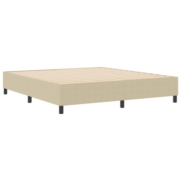 vidaXL Platform Bed Frame Grey Green 70.87 x 78.74 in Fabric