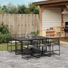 vidaXL Garden Dining Set Black, Cream White
