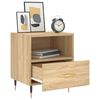 vidaXL Nightstand Set of 2 Sonoma Oak Engineered Wood, Iron