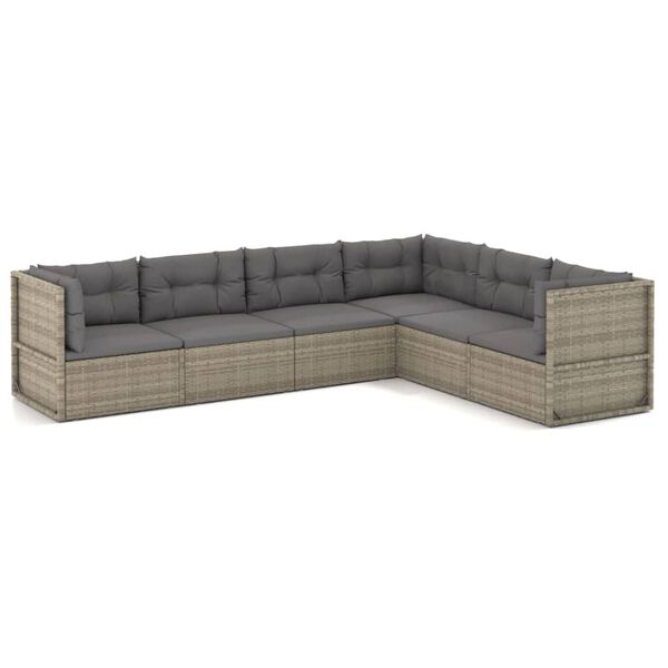 vidaXL Garden Lounge Set Grey