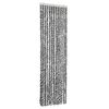 vidaXL Fly Curtain Grey and Black and White 22.0x78.7" Chenille