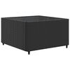 vidaXL Patio Lounge Set Black PE rattan, powder-coated steel, tempered glass