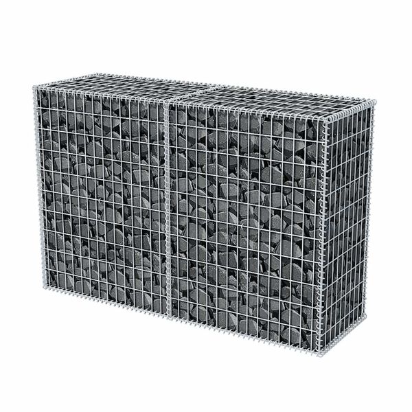 vidaXL Gabion Basket Galvanized Steel 59.1"x19.7"x39.4"