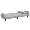 vidaXL Sofa Bed Light grey Velvet (100% polyester), plywood Large