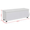 vidaXL Ottoman White PVC: 94%, Cotton: 4%, Polyester: 2% Medium