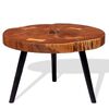 vidaXL Coffee Table Brown and black Solid Acacia wood and iron Medium