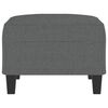 vidaXL Footstool Dark Grey Polyester Compact Footrest Rectangular