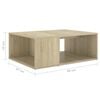 vidaXL Coffee Table Sonoma Oak Engineered Wood Medium Coffee Table