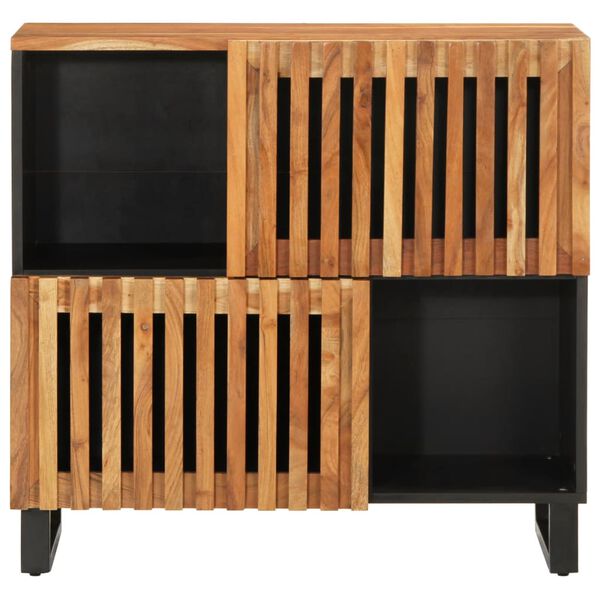 vidaXL Sideboard Brown Solid Acacia wood, steel Compact Sideboard
