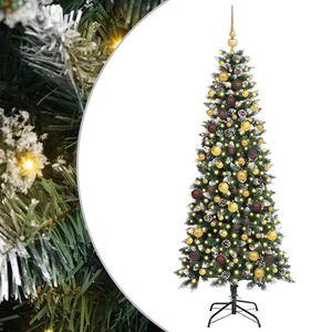 vidaXL Artificial Christmas Tree with 300 LEDs Green 70.87 in