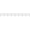 vidaXL Garden Fence with Hoop Top Steel 561.4"x39.4" Black
