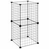 vidaXL Pet Cage Black Powder-coated steel Small Collapsible Pet Cage