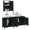 vidaXL Bathroom Furniture Set Black Engineered wood Medium