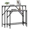 vidaXL Industrial Console Table Set of 2 Grey Sonoma