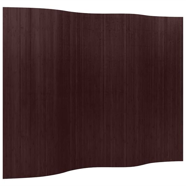 vidaXL Room Divider Bamboo Dark Brown 98.4"x65"