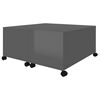 vidaXL Coffee Table High gloss grey Engineered Wood 29.5x29.5x15.0 in
