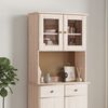 vidaXL Dresser Top Natural wood Solid pine wood, glass Medium
