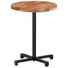 vidaXL Bistro Table Natural wood, Black Solid Acacia wood, Iron Compact