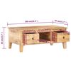 vidaXL Coffee Table Natural Rough Mango Wood Medium Coffee Table