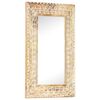 vidaXL Mirror Natural wood Solid mango wood 31.5 x 19.7 in