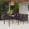 vidaXL Garden Dining Set Black PE rattan, powder-coated steel Large