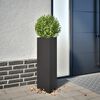 vidaXL Garden Planter Black Steel Medium Durable Garden Planter
