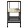 vidaXL Kitchen Trolley Sonoma Oak 39.4"x19.7"x37.4" Engineered Wood