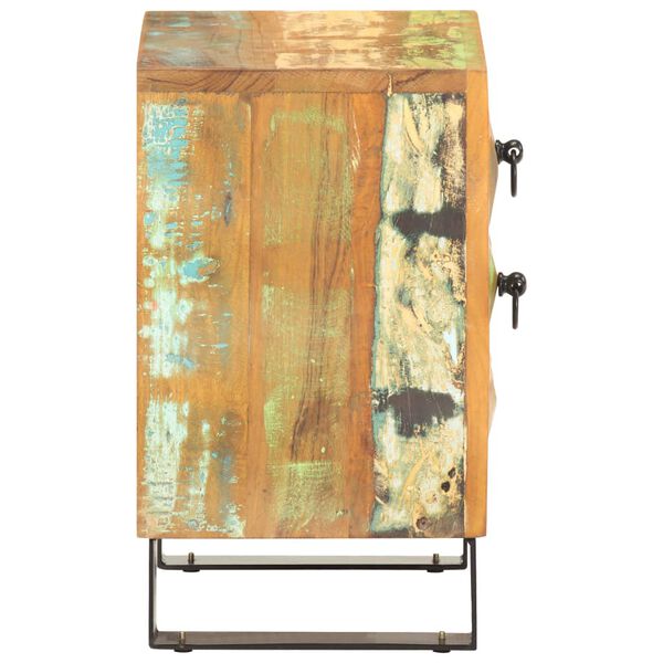 vidaXL Bedside Cabinet Mixed colors of reclaimed wood Solid reclaimed wood