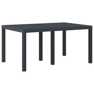 vidaXL Garden Dining Table Anthracite 59.06 x 39.37 x 28.74 in