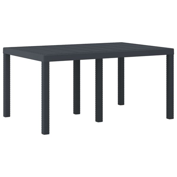 vidaXL Garden Dining Table Anthracite 59.06 x 39.37 x 28.74 in