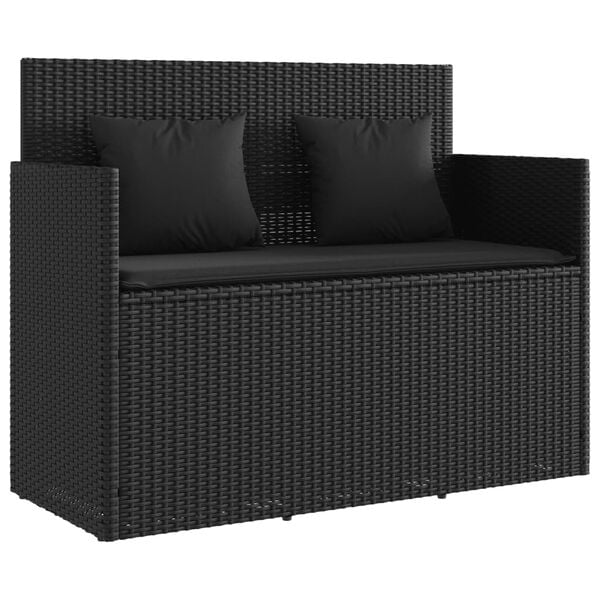 vidaXL Garden Bench Black