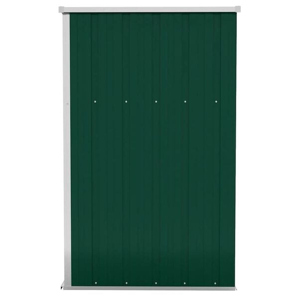 vidaXL Garden Shed Green Galvanized steel Medium Garden Shed