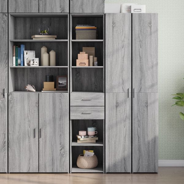 vidaXL Highboard Grey Sonoma Engineered wood Highboard Rectangular