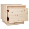 vidaXL Bedside Cabinet Set of 2 Natural wood Solid pinewood Compact