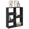 vidaXL Room Divider Black Engineered Wood Medium Room Divider