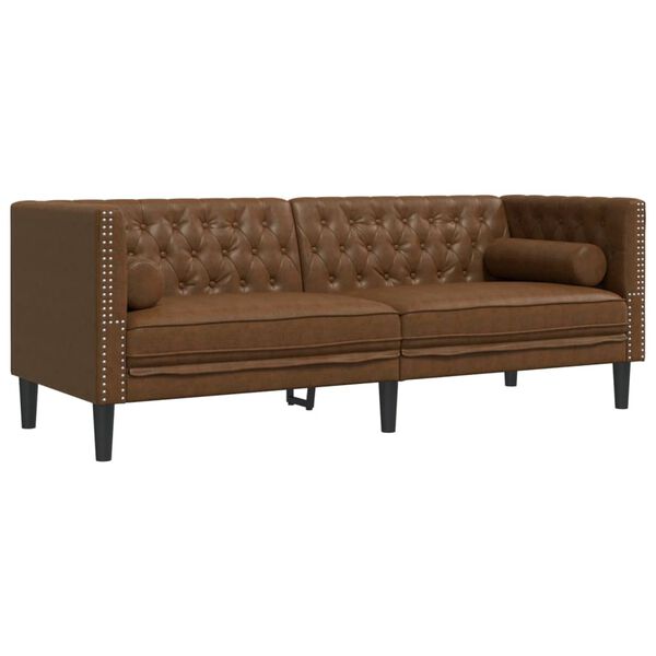 vidaXL Chesterfield Sofa Set Brown
