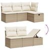 vidaXL Garden Sofa Set Beige