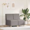 vidaXL Modular Sofa Unit Armless 2 pcs Taupe 21.65 x 29.13 x 32.28 in