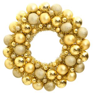 vidaXL Christmas Wreath Gold Polystyrene Medium Decorative Inlays
