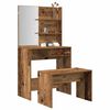 vidaXL Dressing Table Set Old wood Engineered wood, Acrylic Standard