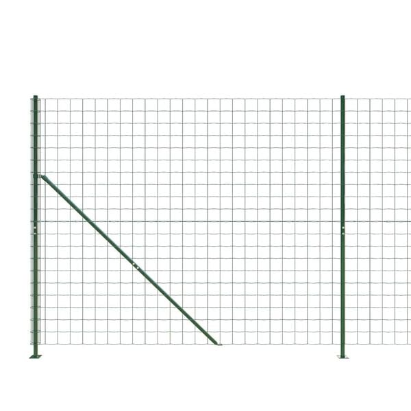 vidaXL Wire Mesh Fence with Flange Green 7.2x82.0'