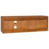 vidaXL Wall-mounted TV Cabinet Natural Teak Solid Teak Wood Large