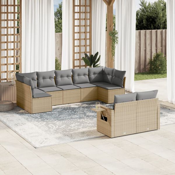 vidaXL Garden Sofa Set Beige