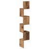 vidaXL Wall Corner Shelf Old wood Engineered wood Regular