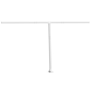 vidaXL Awning Post Set White Iron 177.2 x 96.5 in Rotatable