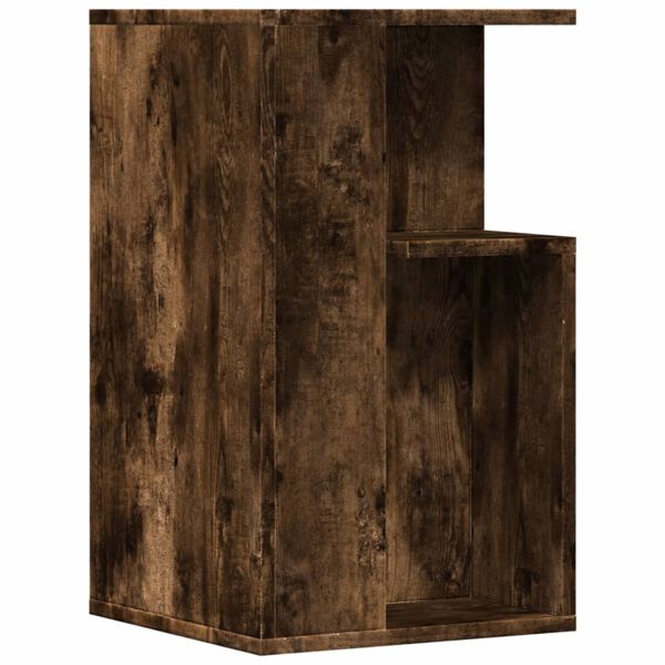 vidaXL Side Table Smoked oak Engineered wood Small Side Table Square